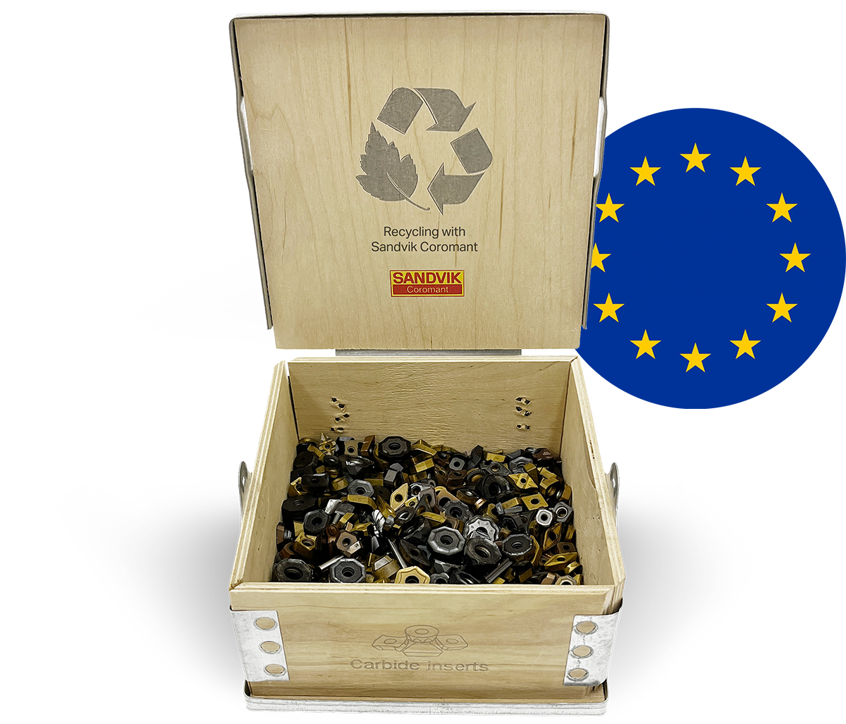 insert+recycling+wooden+box